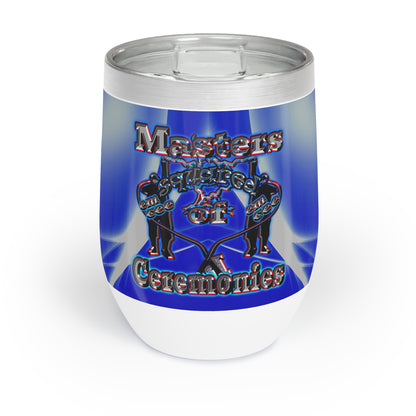 em cee squared - Chill Wine Tumbler (blue-white wave)