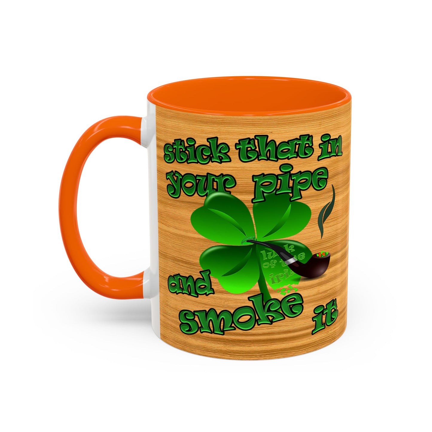celtics logo - Accent Mug (butterscotch wood finish)