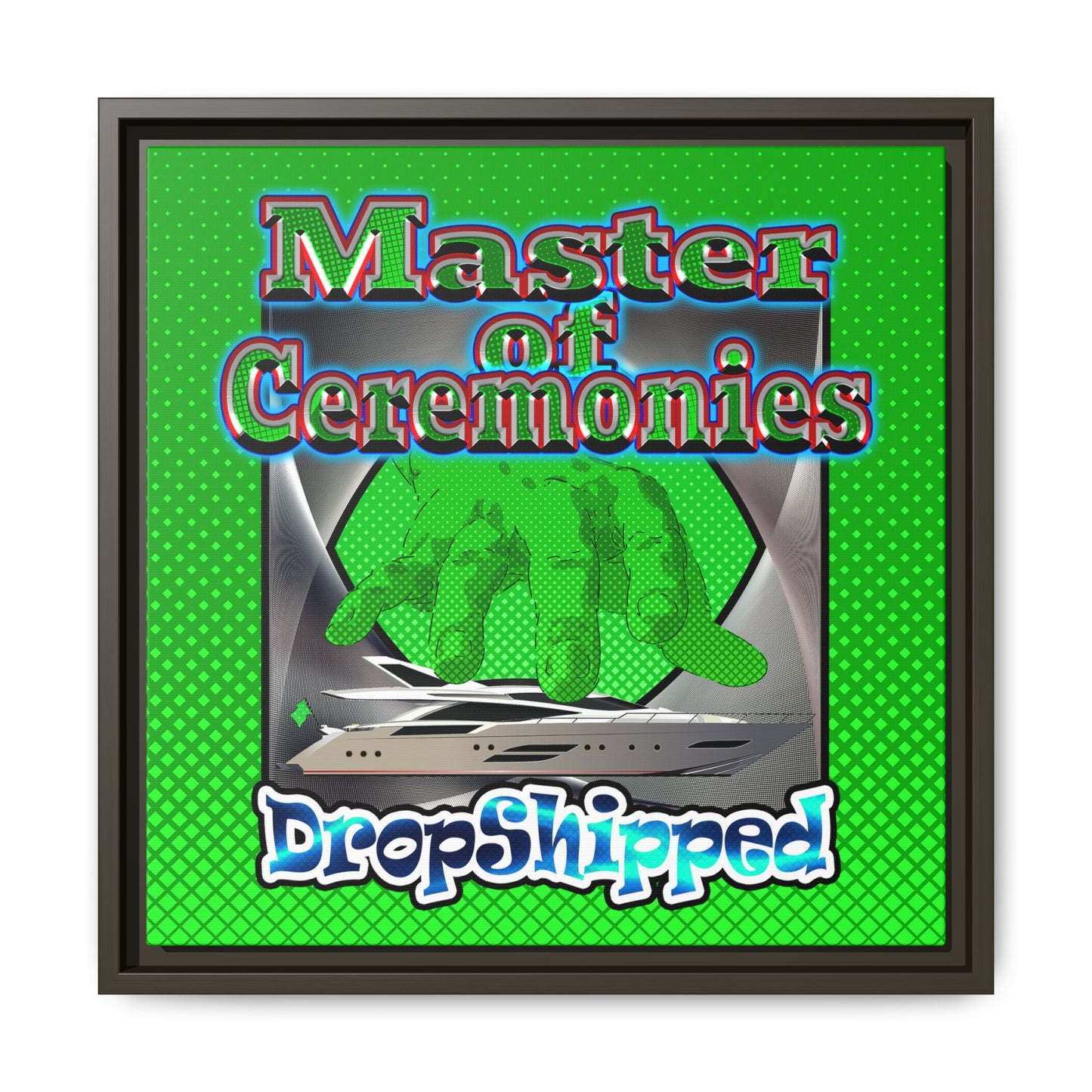 logo - framed canvas art (logo green)
