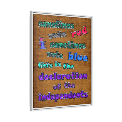 declaration of the independents - framed canvas art (brown papyrus)