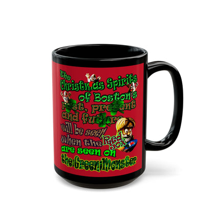 christmas spirits of boston - Black Mug (dark red)