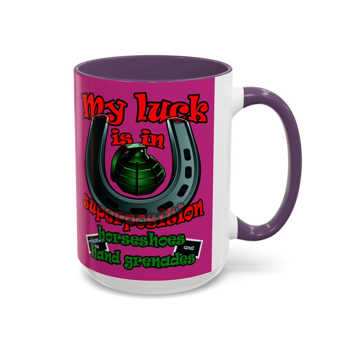 my luck - Accent Mug (pink)