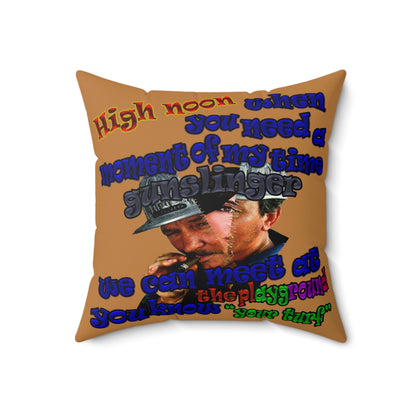 high noon - Spun Polyester Square Pillow - (light brown)