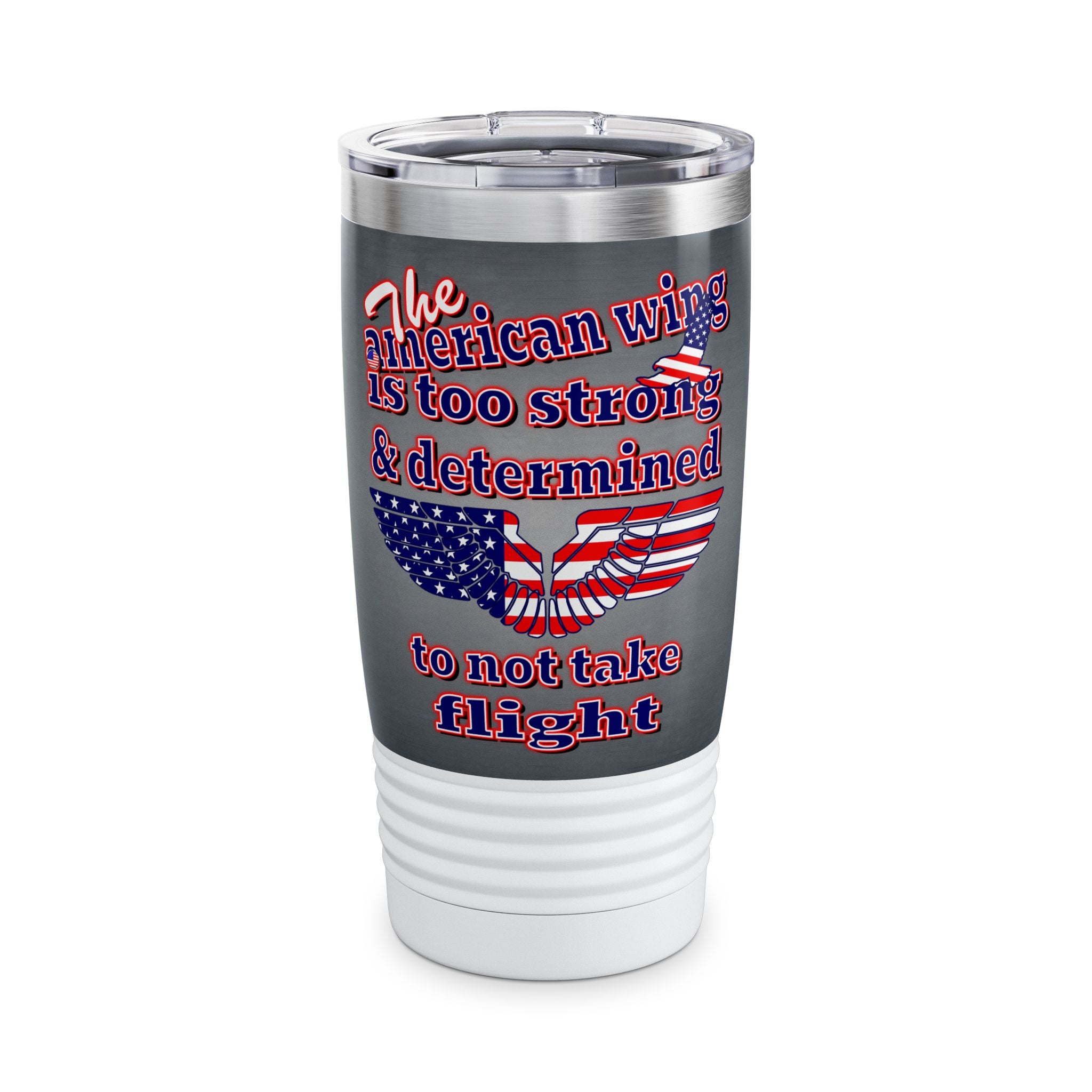 american wing - Ringneck Tumbler, 20oz (grey-light grey)