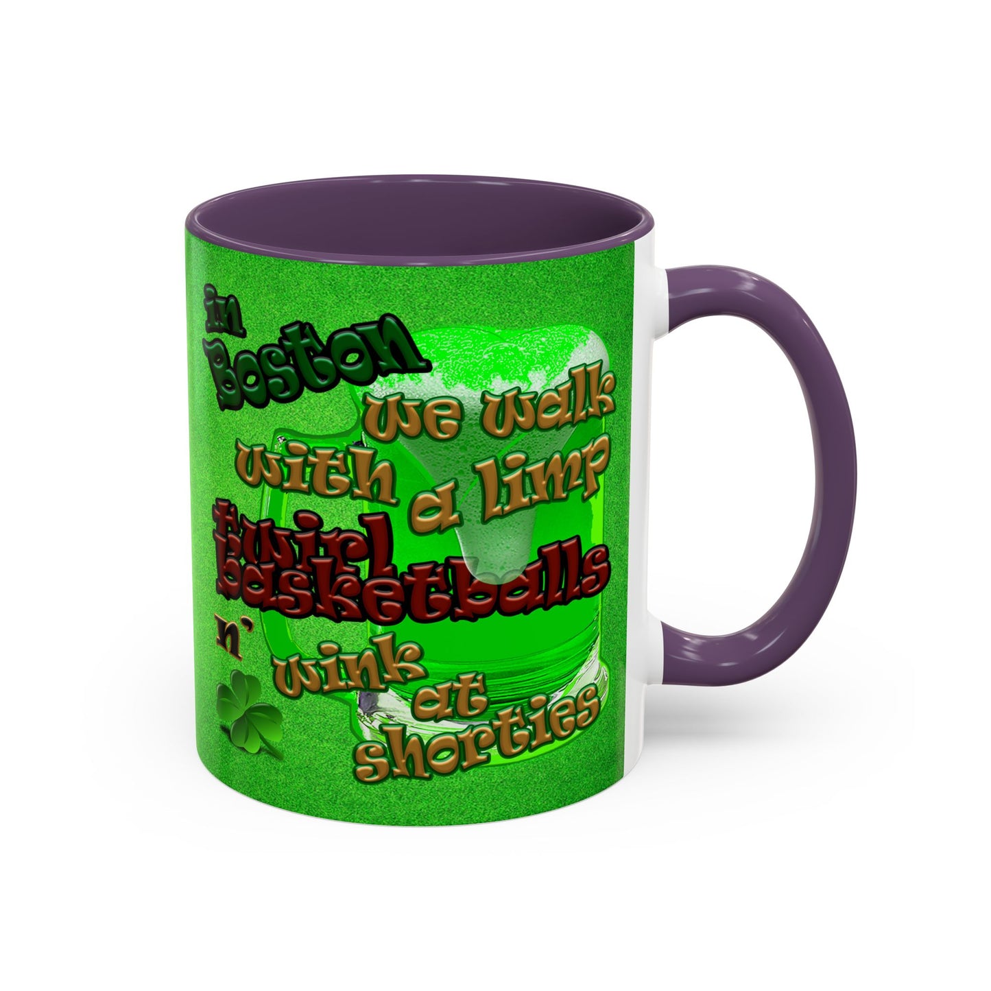 celtics logo - Accent Mug (green turf)