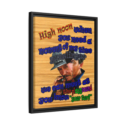 high noon - framed canvas art (butterscotch wood finish)