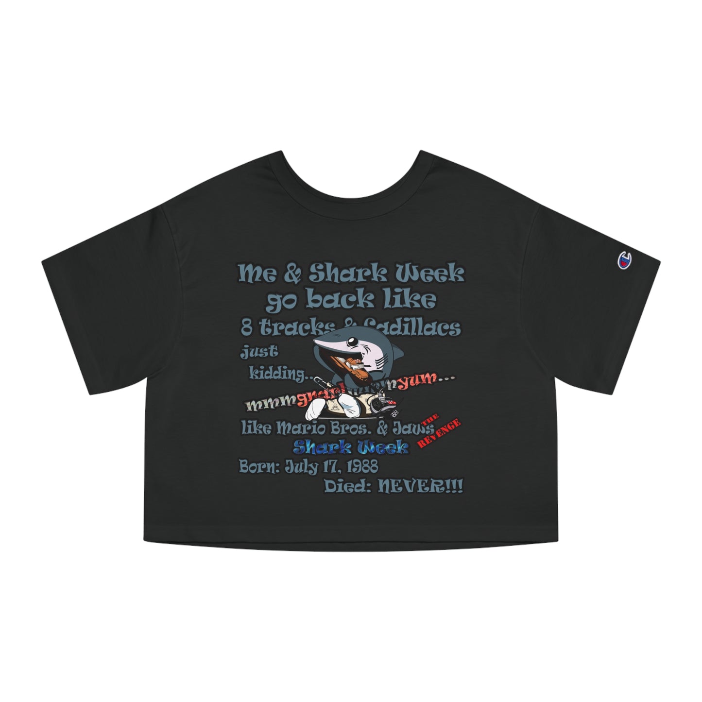 shark week - Champion Women's Heritage Cropped T-Shirt