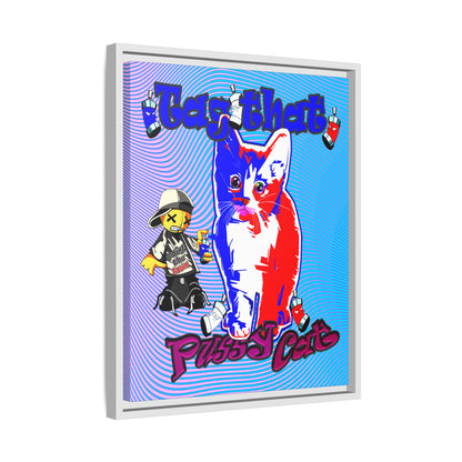 tag that - framed canvas art (light blue-purple wave)