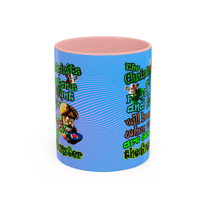 christmas spirits of boston - Accent Mug (light blue-purple wave)