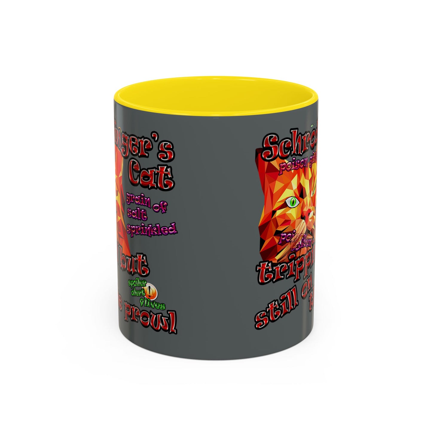 schrodinger's cat - Accent Mug (dark grey)