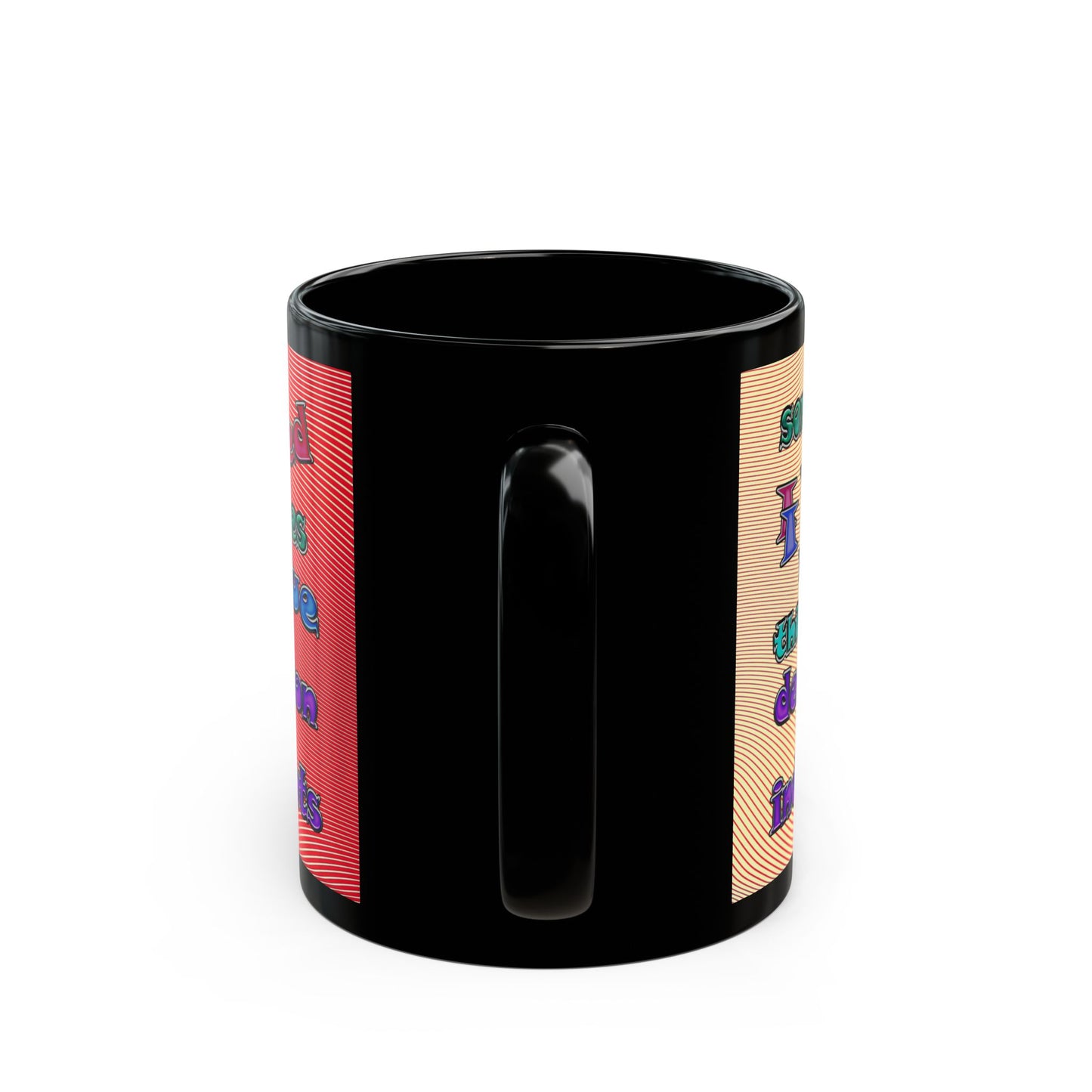 declaration of the independents - Black Mug (yellow-orange wave)