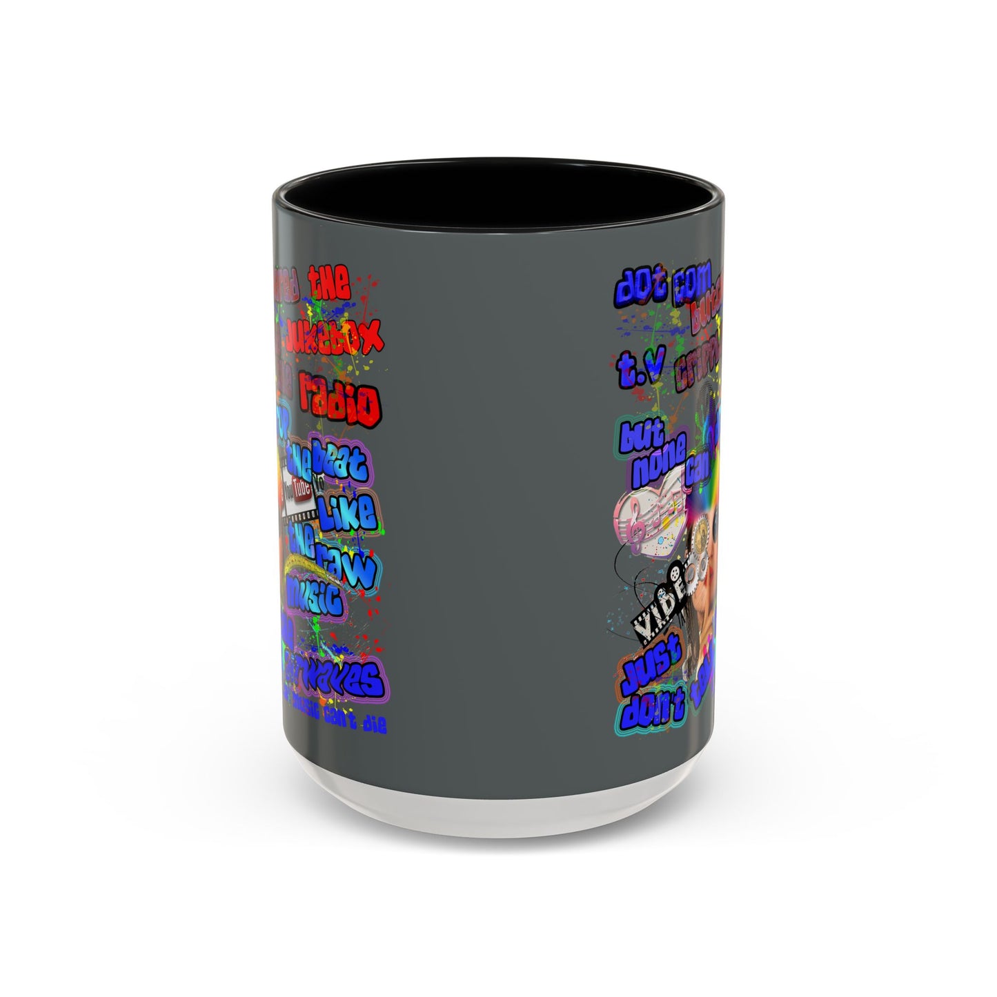 drop the beat - Accent Mug (dark grey)