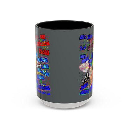 drop the beat - Accent Mug (dark grey)