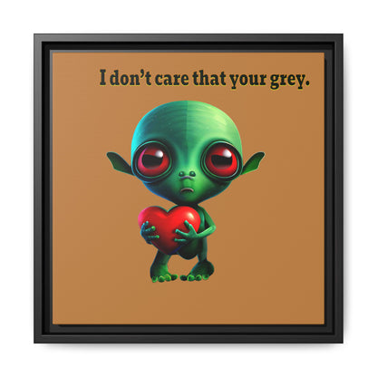 I don't care that your grey - framed canvas art (light brown)
