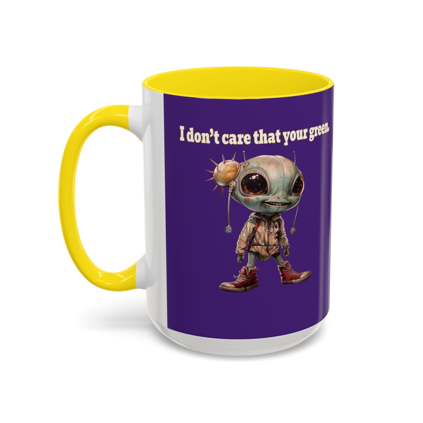 I don't care that your grey - Accent Mug (purple)