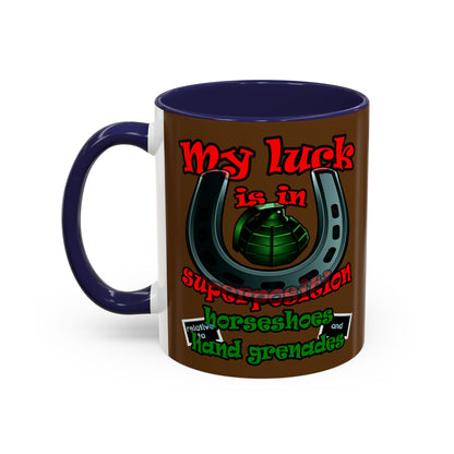 my luck - Accent Mug (brown)