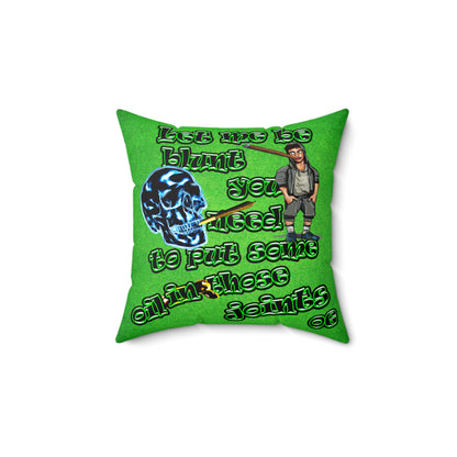 og - Spun Polyester Square Pillow - (green turf)
