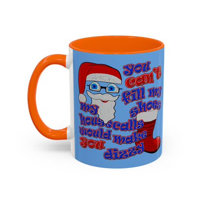 santa's shoes - Accent Mug (light blue)