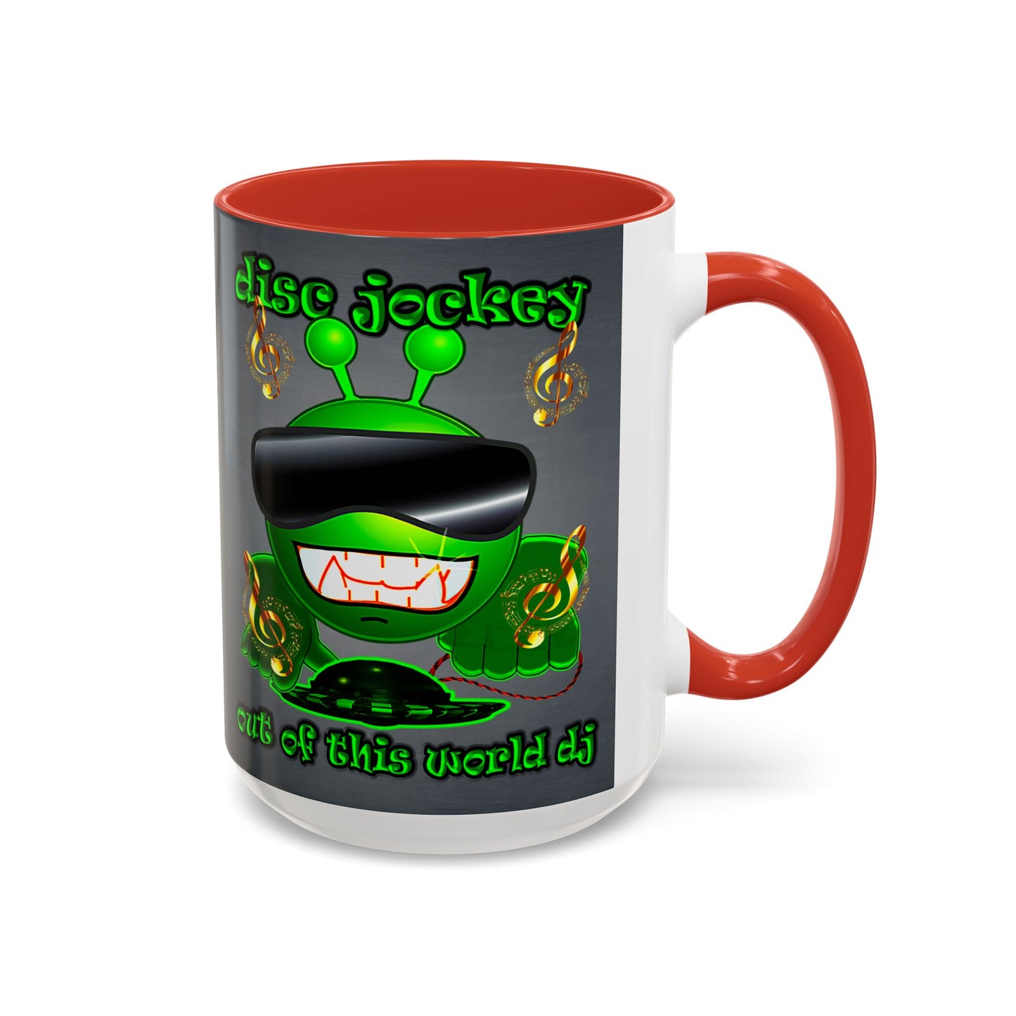 disc jockey - Accent Mug (grey-light grey)