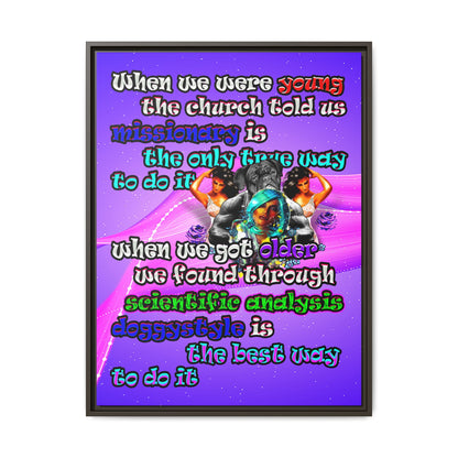 doggystyle - framed canvas art (purple-pink wave)