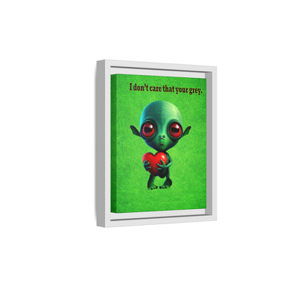 I don't care that your grey - framed canvas art (green turf)