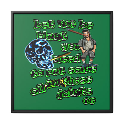 og - framed canvas art (dark green)