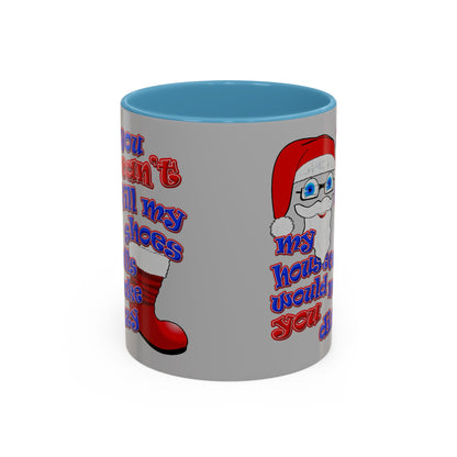 santa's shoes - Accent Mug (light grey)