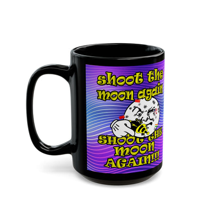 shoot the moon again - Black Mug (purple wave)
