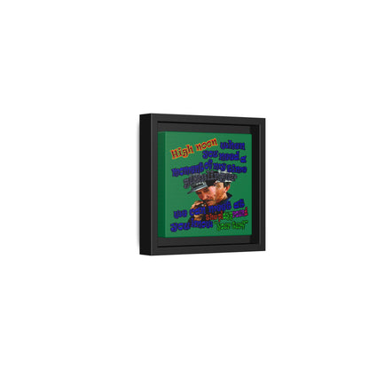 high noon - framed canvas art (dark green)