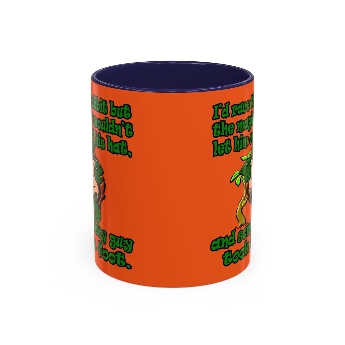 turtle race - Accent Mug (orange)