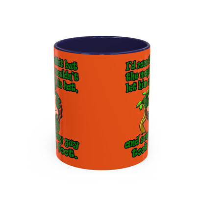 turtle race - Accent Mug (orange)