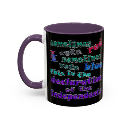declaration of the independents - Accent Mug (black)