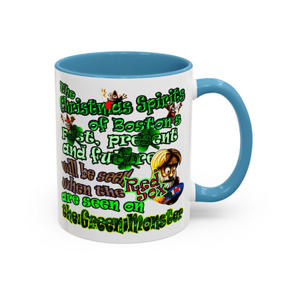 christmas spirits of boston - Accent Mug (white)