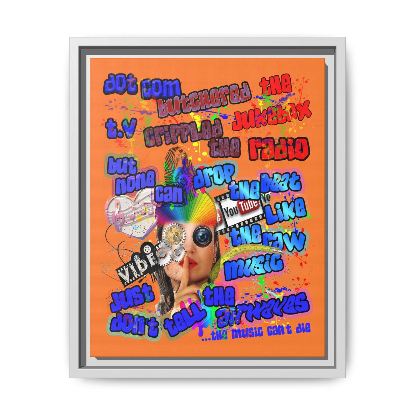 drop the beat - framed canvas art (crusta)