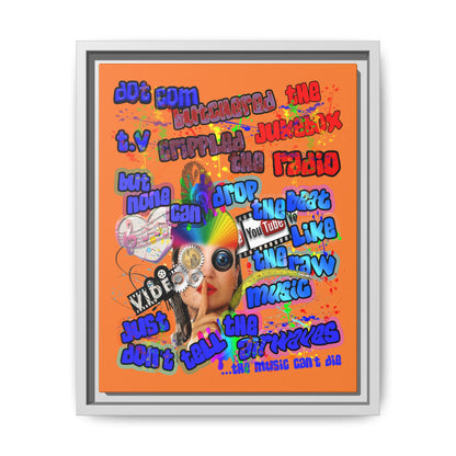 drop the beat - framed canvas art (crusta)