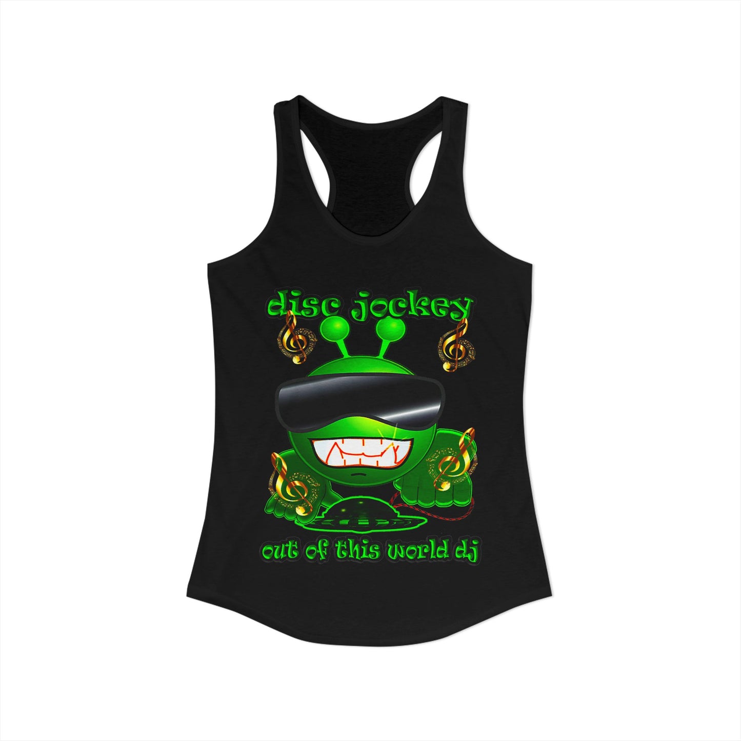 disc jockey - Women's Ideal Racerback Tank