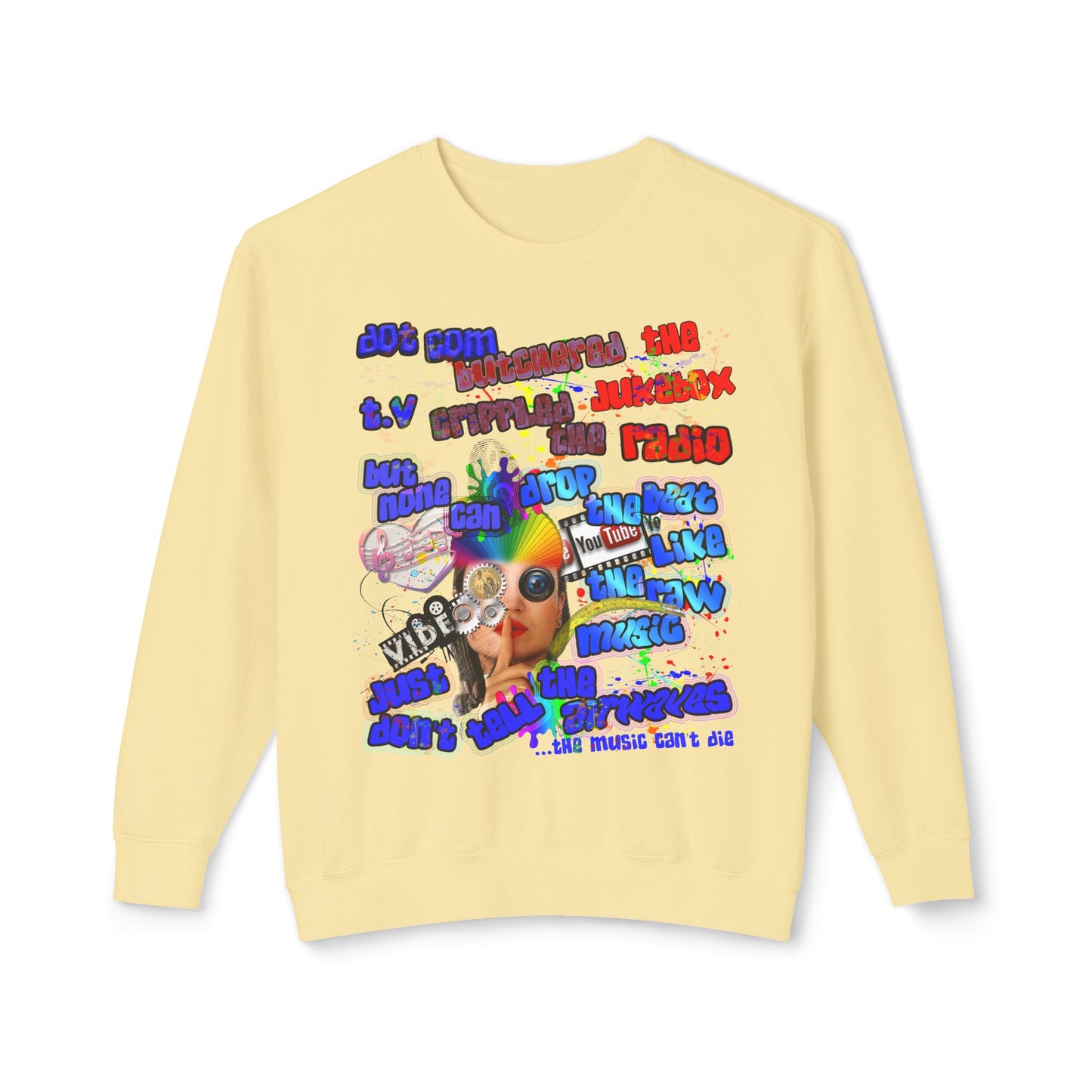drop the beat - Unisex Lightweight Crewneck Sweatshirt