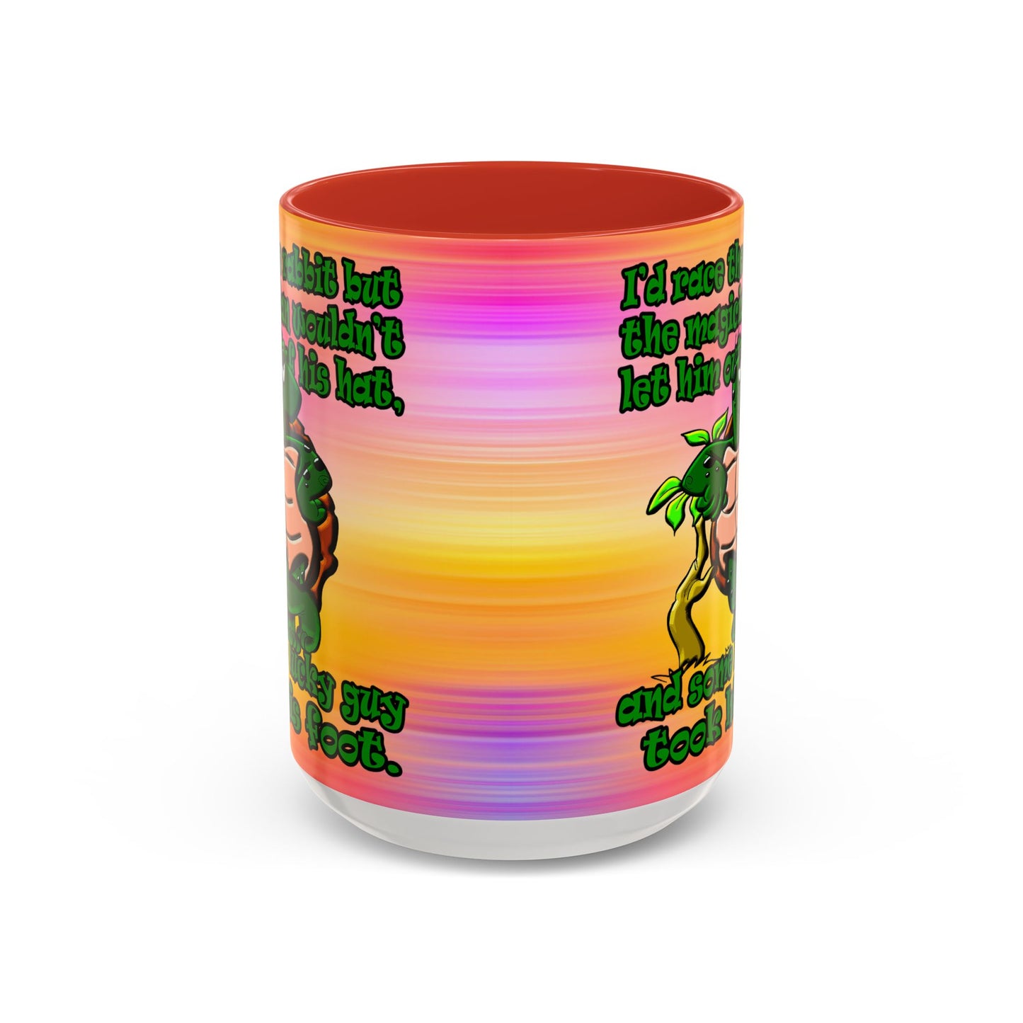turtle race - Accent Mug (color blur)