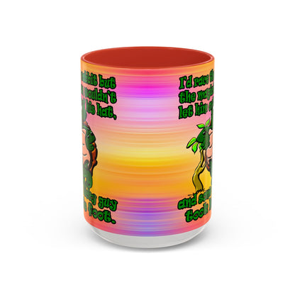 turtle race - Accent Mug (color blur)