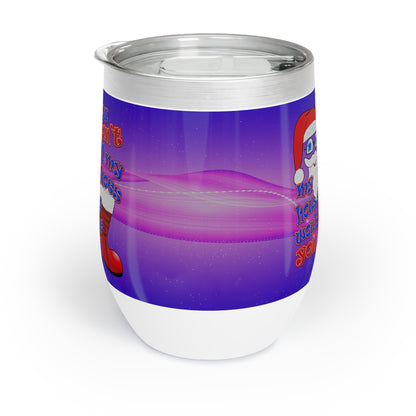 santa's shoes - Chill Wine Tumbler (purple-pink wave)