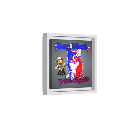 tag that - framed canvas art (grey-light grey)