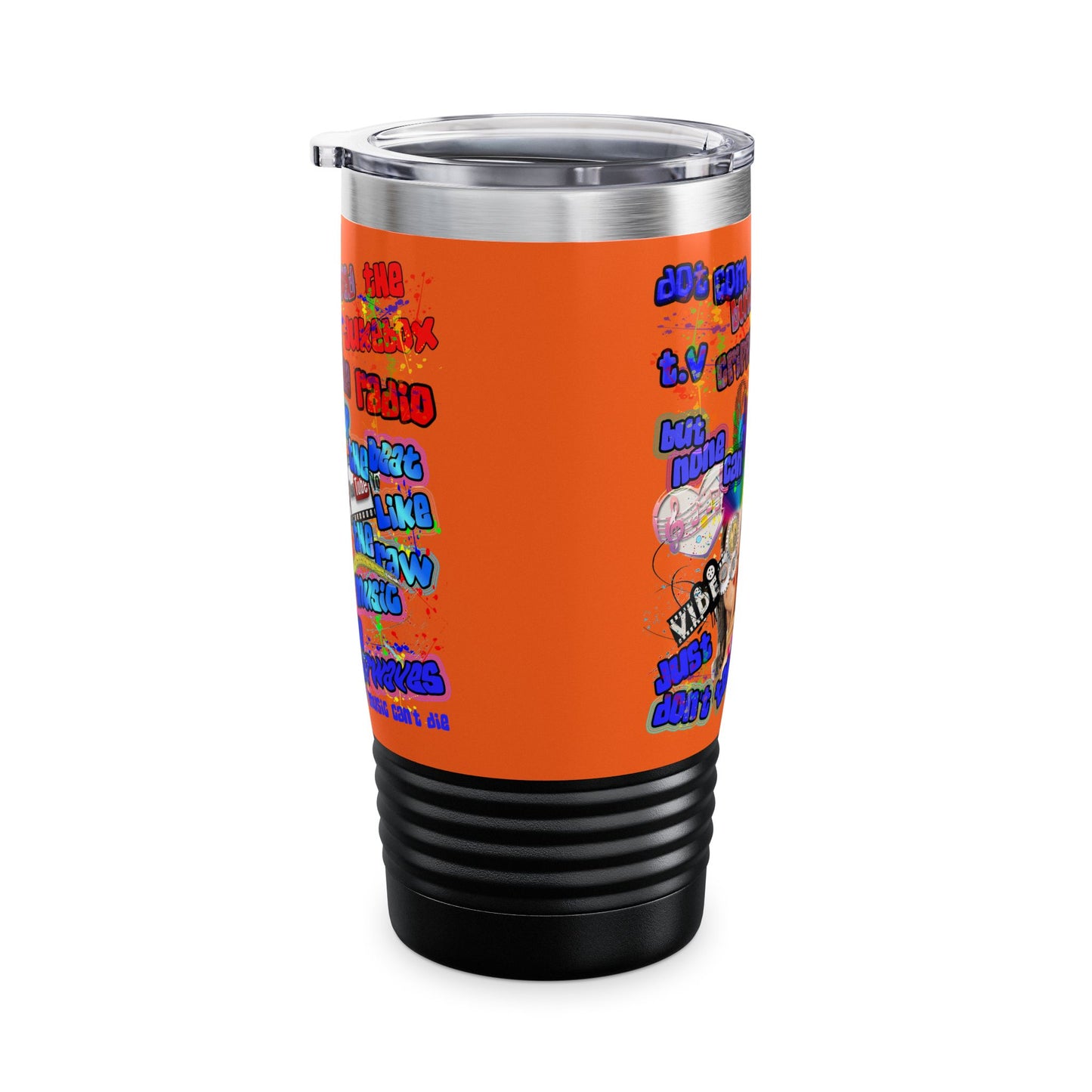drop the beat - Ringneck Tumbler, 20oz (orange)