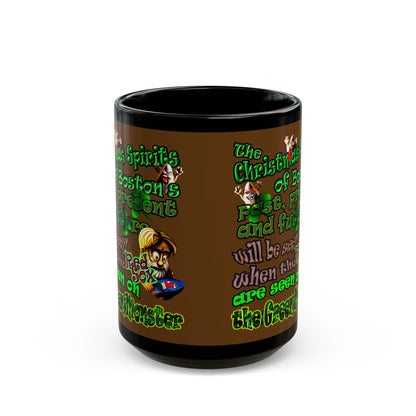 christmas spirits of boston - Black Mug (brown)