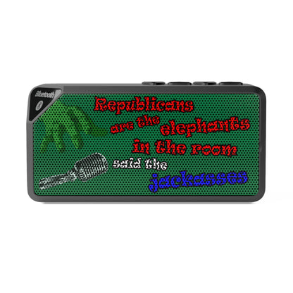 donkeys and elephants - Jabba Bluetooth Speaker (dark green)