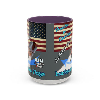shoot for the stars - Accent Mug (dark grey)