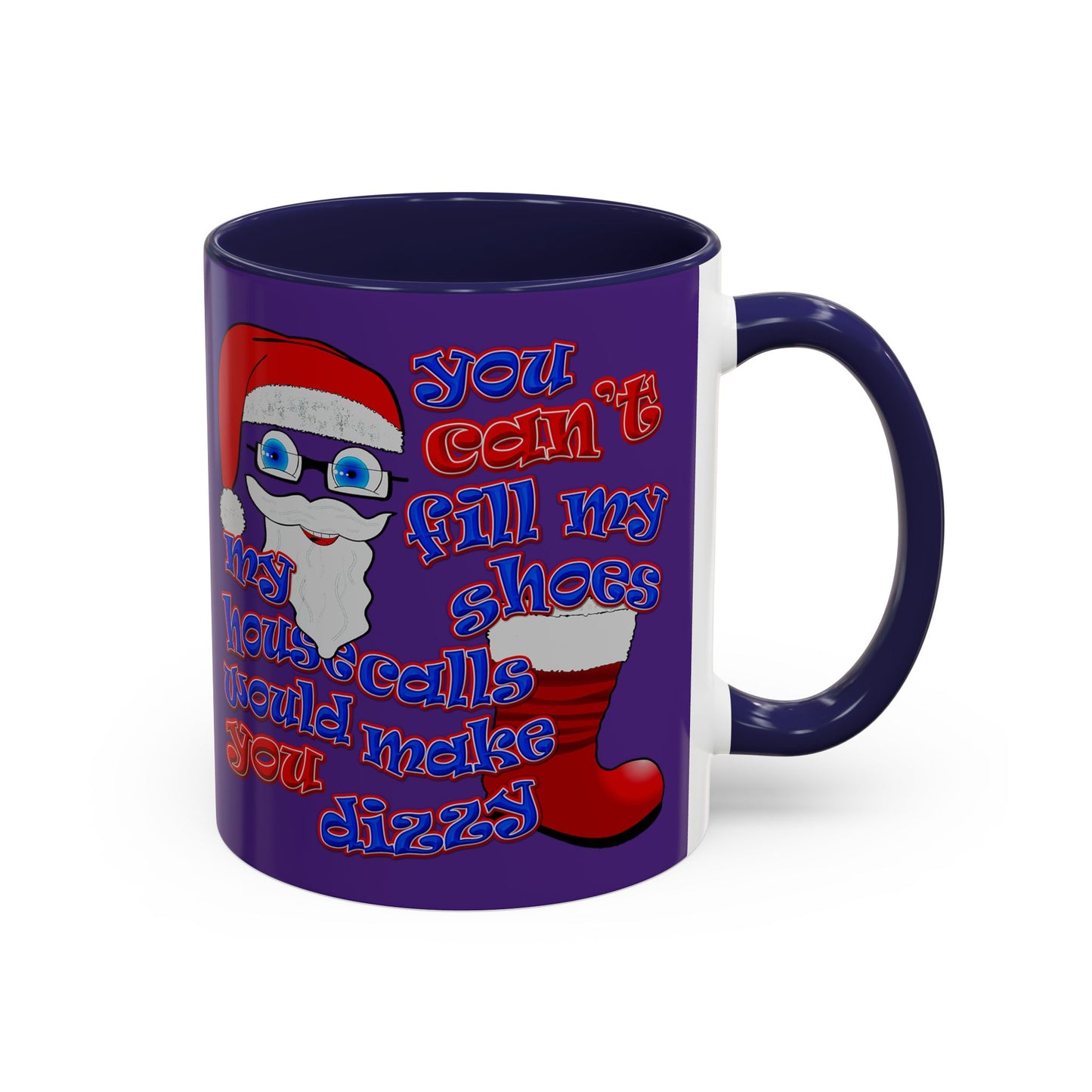 santa's shoes - Accent Mug (purple)
