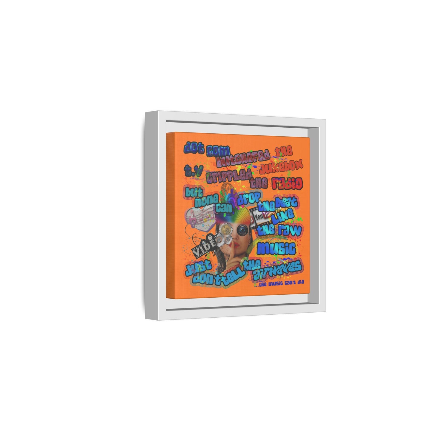 drop the beat - framed canvas art (crusta)