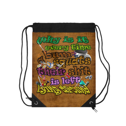 the bum's shit - Drawstring Bag (brown papyrus)
