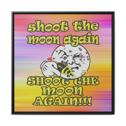 shoot the moon again - framed canvas art (color blur)