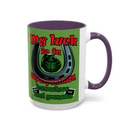 my luck - Accent Mug (green)